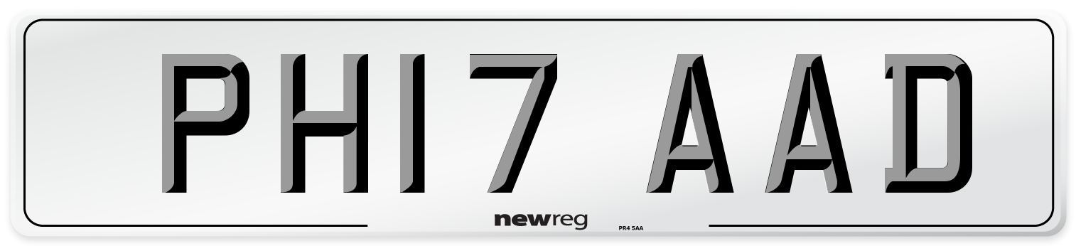 PH17 AAD Number Plate from New Reg